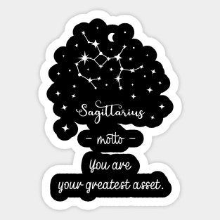 Key phrases of the zodiac signs: Sagittarius Sticker